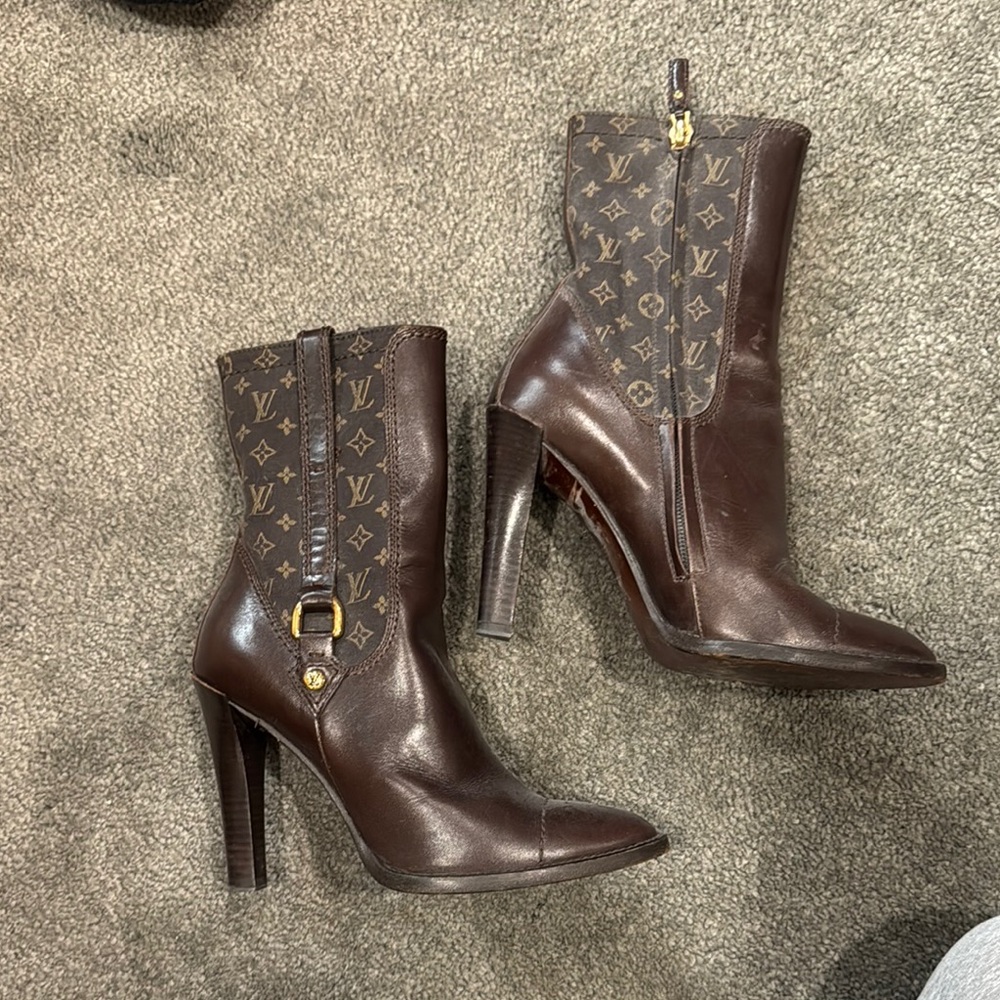 Louis Vuitton Brown Ankle Boots